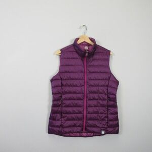 REI Co Op Womens Purple 650 Down Filled Insulated Puffer Vest Size L Hiking